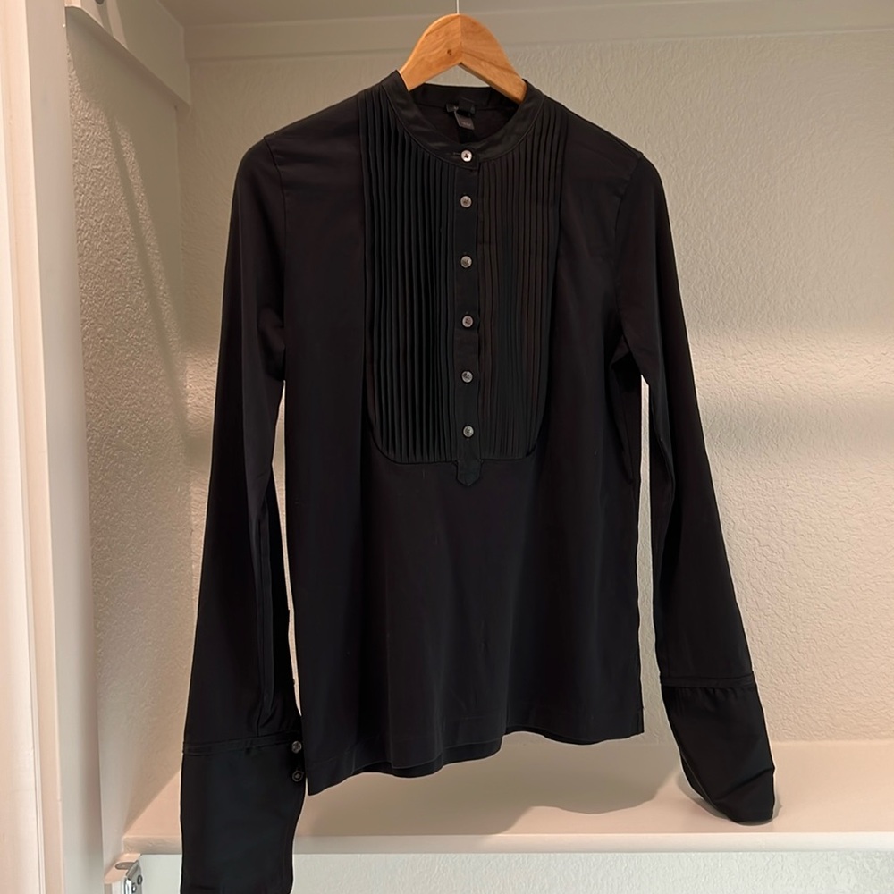 BNWOT J Crew Tuxedo Front Blouse